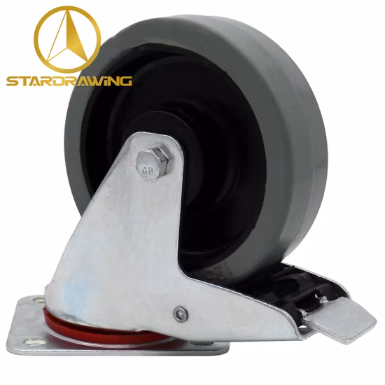 Ruota girevole industriale durevole con ruota in PP personalizzabile 80 100 125 200